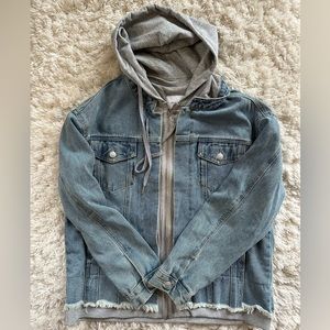 Urban Revivo 2 In 1 Hooded Denim Jacket